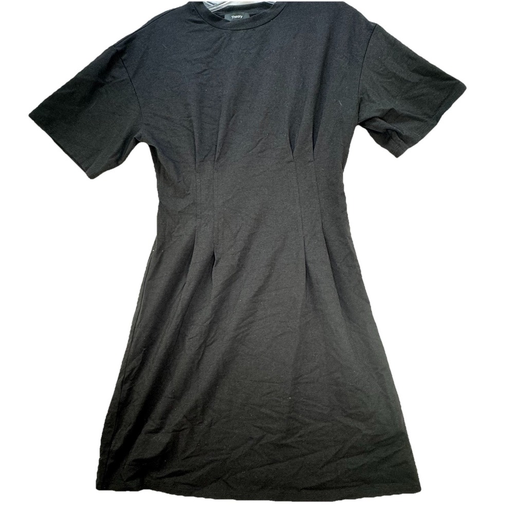 Theory Corset‎ Tee Dress Womens Size Small Peru Pima Cotton Luxury Minimalist